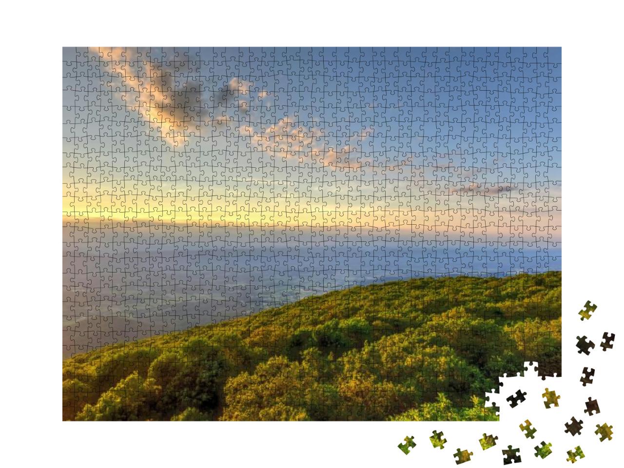 View of Sunset Over the Shenandoah Valley & Blue Ridge Mo... Jigsaw Puzzle with 1000 pieces