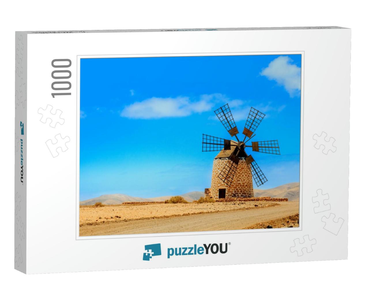 Windmill Fuerteventura. Old Windmill. Tefia Windmill Fuer... Jigsaw Puzzle with 1000 pieces