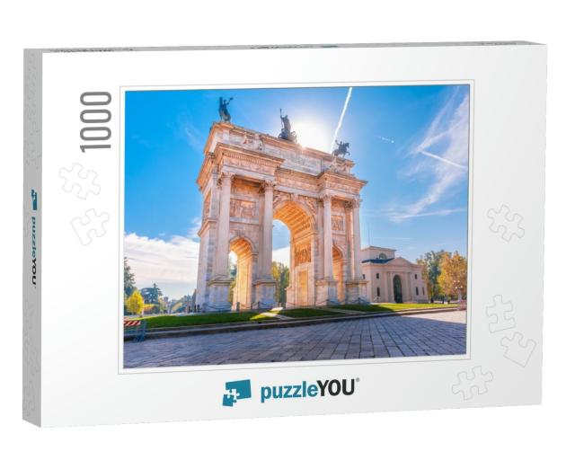 Arch of Peace, or Arco Della Pace, City Gate in the Cente... Jigsaw Puzzle with 1000 pieces