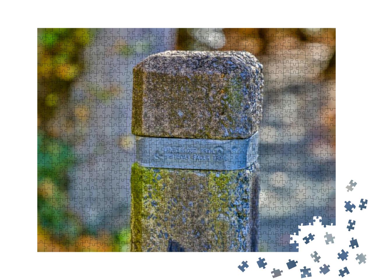 Usa, Virginia, Shenandoah National Park, Trail Marker for... Jigsaw Puzzle with 1000 pieces