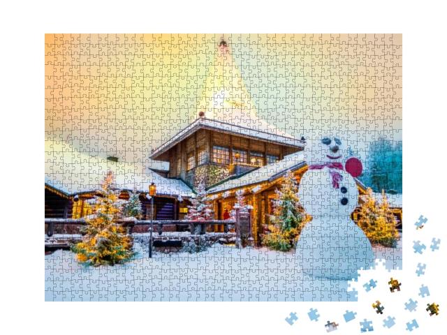 Santa Claus Village Lapland Finland... Jigsaw Puzzle with 1000 pieces