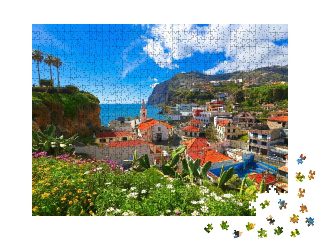 Beautiful Panorama Over the Cityscape of Camara De Lobos... Jigsaw Puzzle with 1000 pieces