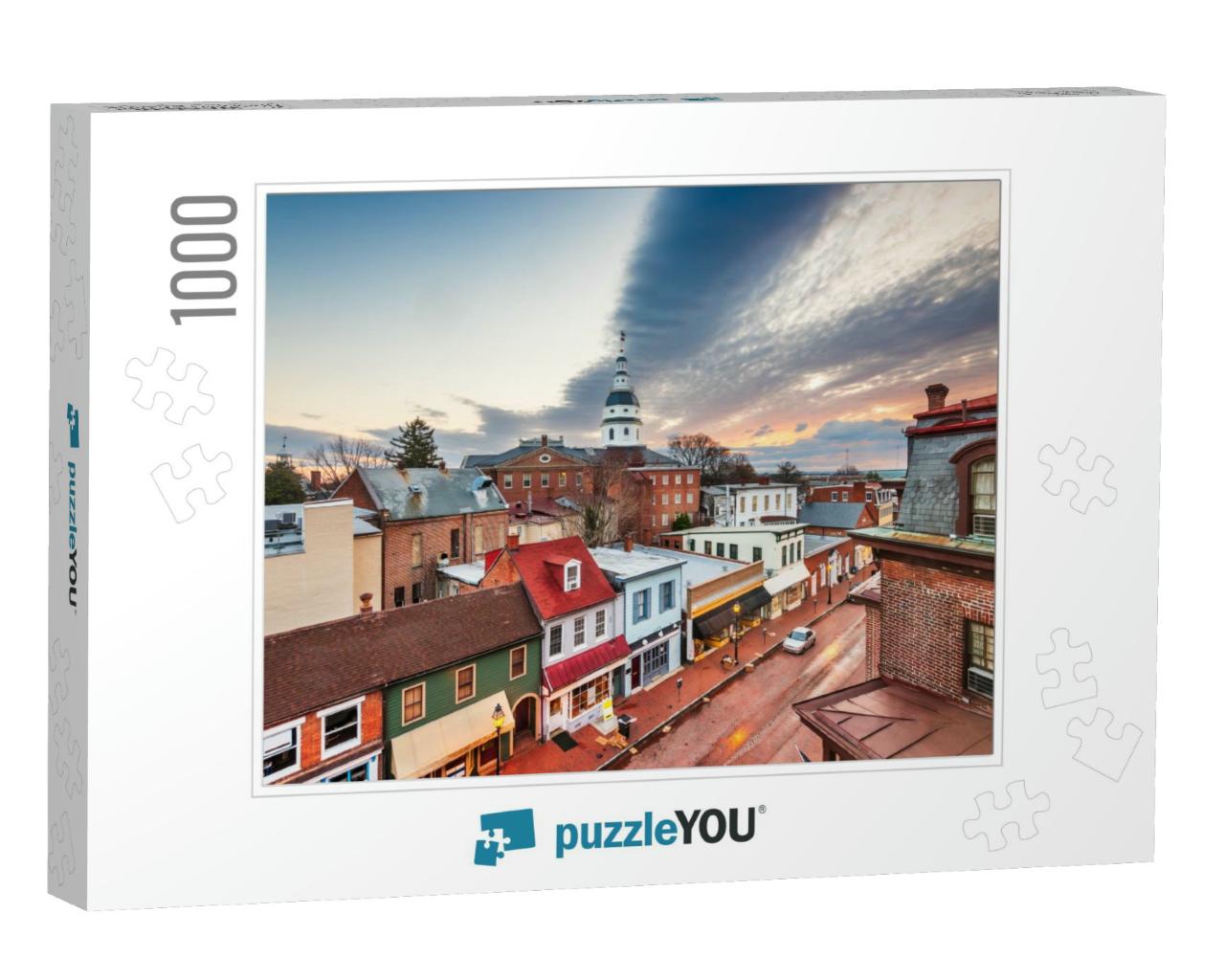 Annapolis, Maryland, USA Downtown View Over Main Street wi... Jigsaw Puzzle with 1000 pieces