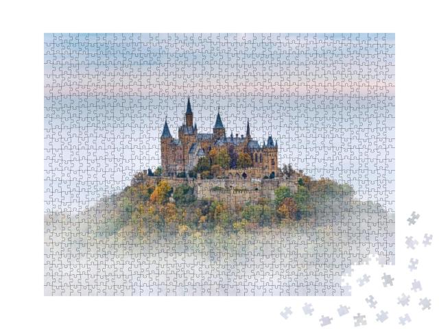 German Castle Hohenzollern Over the Clouds... Jigsaw Puzzle with 1000 pieces