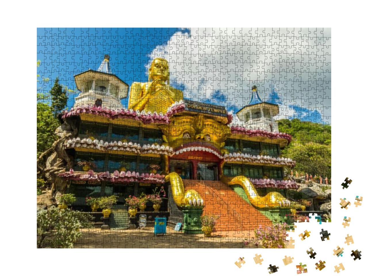 The Golden Temple in Dambulla Sri Lanka - a UNESCO Herita... Jigsaw Puzzle with 1000 pieces