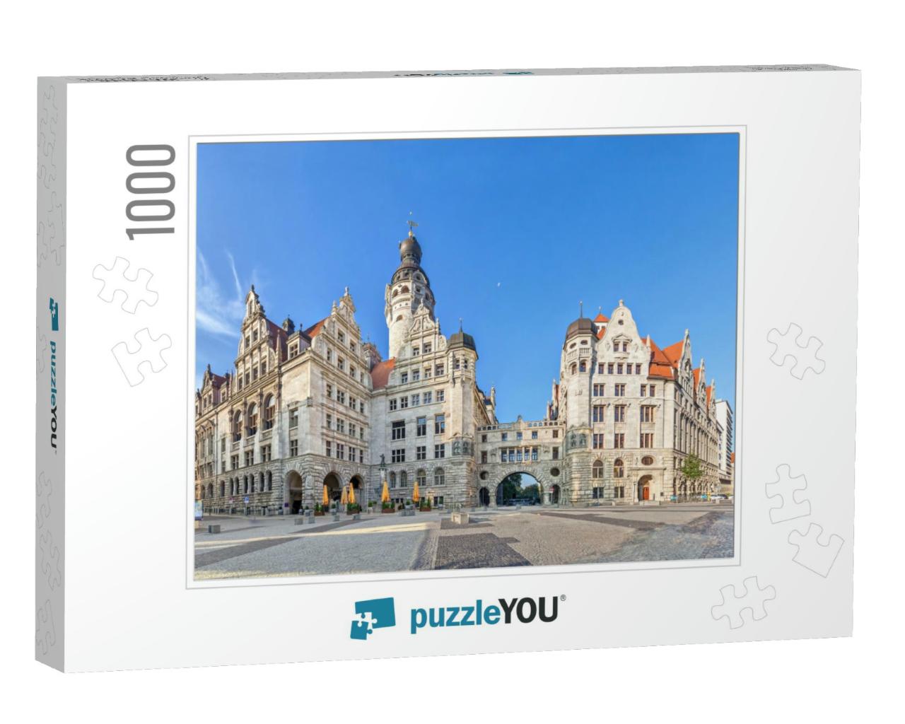 View on New Town Hall Neues Rathaus from Burgplatz Square... Jigsaw Puzzle with 1000 pieces