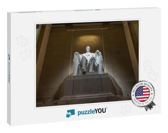 The Lincoln Memorial At Night in Washington Dc... Jigsaw Puzzle