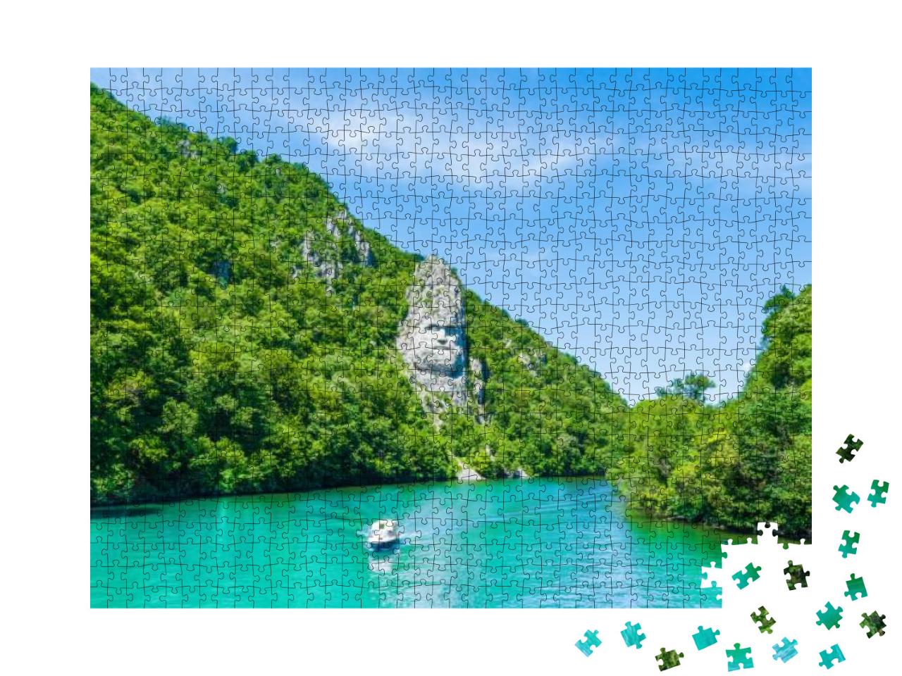 Decebal Statue on the Danube River, Romania... Jigsaw Puzzle with 1000 pieces
