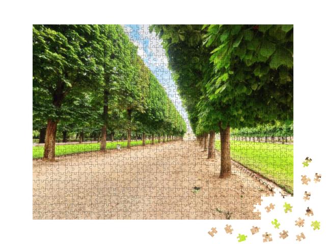 Luxembourg Palace & Park in Paris, the Jardin Du Luxembou... Jigsaw Puzzle with 1000 pieces