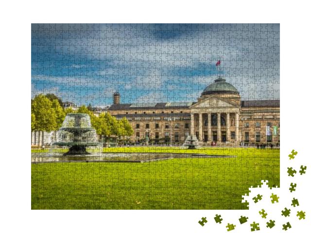 The Historic Kurhaus of Wiesbaden... Jigsaw Puzzle with 1000 pieces