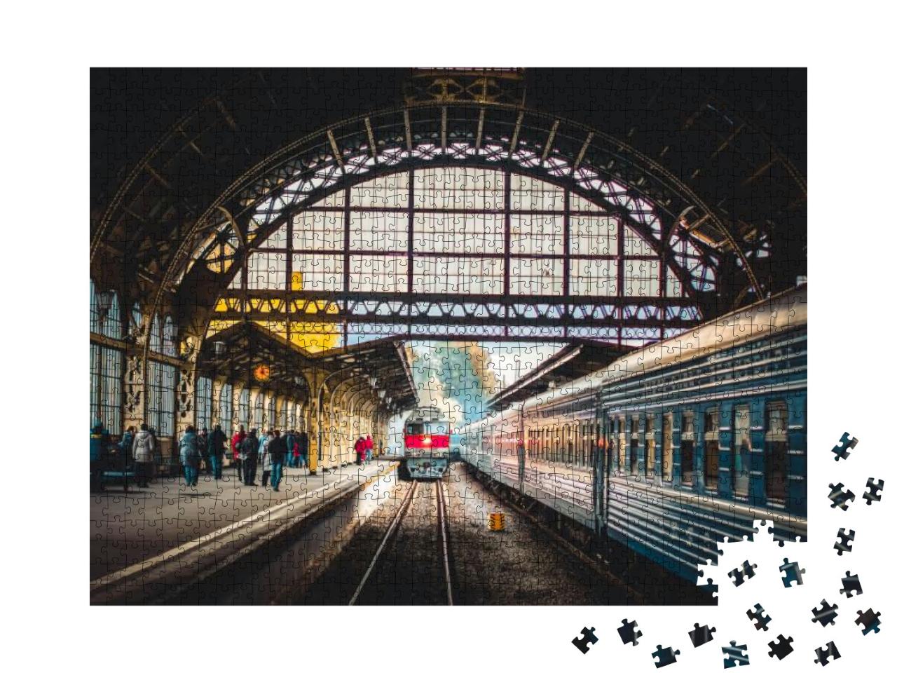 Railway Station Train... Jigsaw Puzzle with 1000 pieces