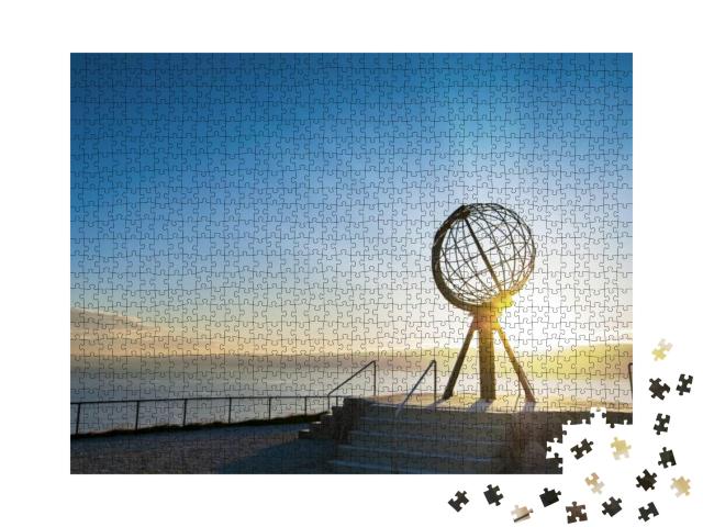 Midnight Sun At the North Cape/ Nordkapp, Norway... Jigsaw Puzzle with 1000 pieces