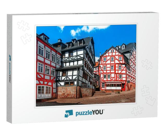 Historic Streets of the Old Quarters of Marburg. Marburg... Jigsaw Puzzle