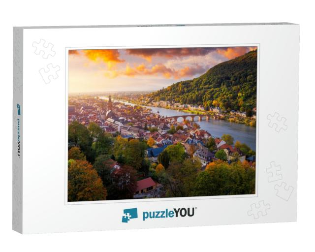 Landmark & Beautiful Heidelberg Town with Neckar River, G... Jigsaw Puzzle