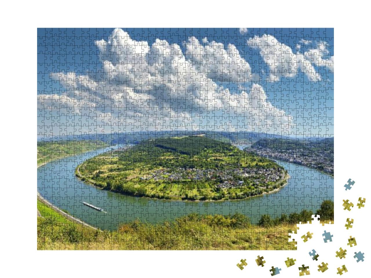 Famous Popular Wine Village of Boppard At Rhine River, Mi... Jigsaw Puzzle with 1000 pieces