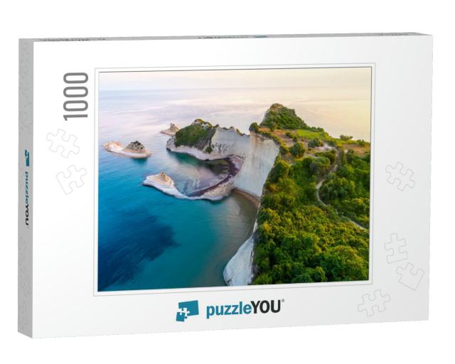 Beautiful View of Cape Drastis in the Island of Corfu in... Jigsaw Puzzle with 1000 pieces
