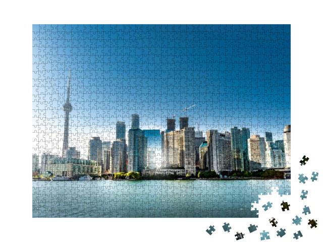 Panoramic View of Toronto Skyline on Clear Day. Ontario... Jigsaw Puzzle with 1000 pieces