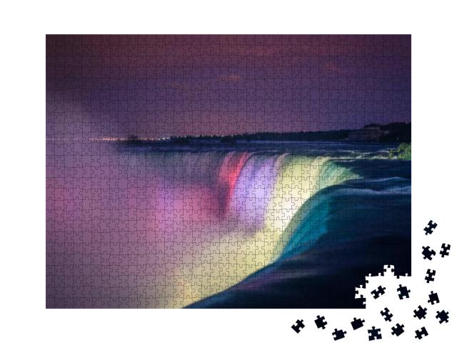 Niagara Falls At Night... Jigsaw Puzzle with 1000 pieces