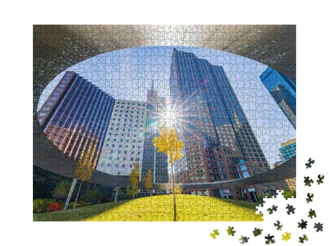 Morning View of the Cityscape At Dallas, Texas... Jigsaw Puzzle with 1000 pieces