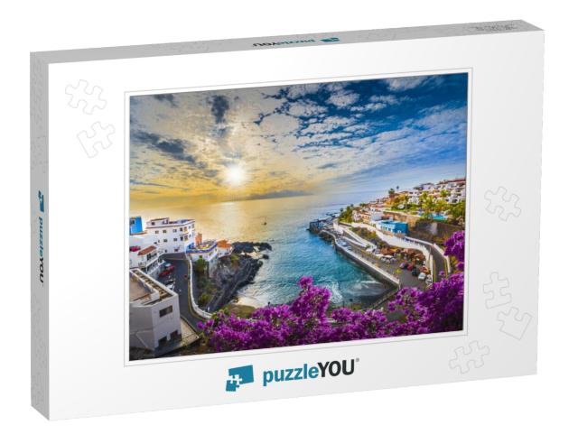 Sunrise in Puerto De Santiago City, Tenerife, Canary Isla... Jigsaw Puzzle