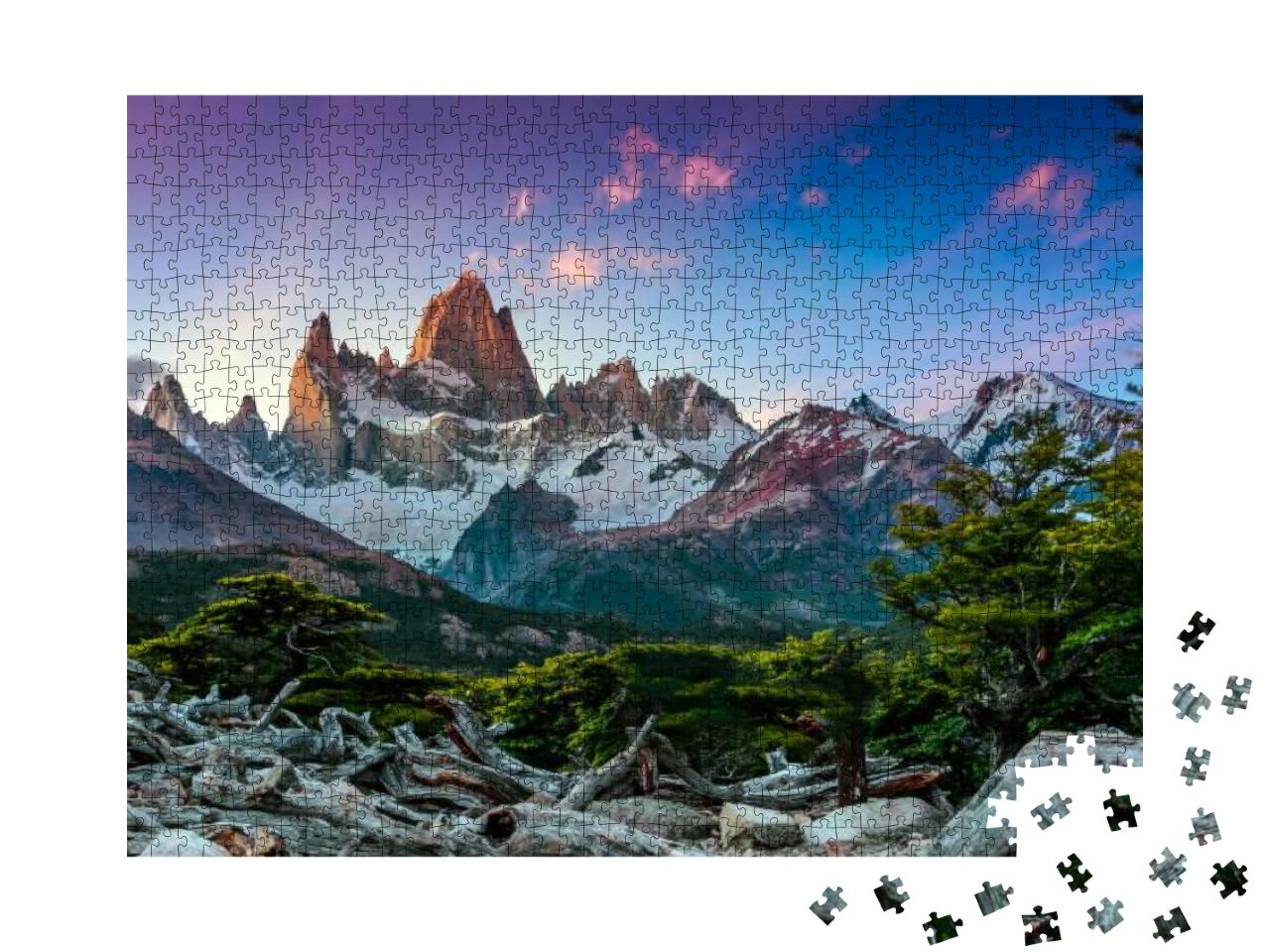 Fitz Roy Mountain Near El Chalten, in the Southern Patago... Jigsaw Puzzle with 1000 pieces
