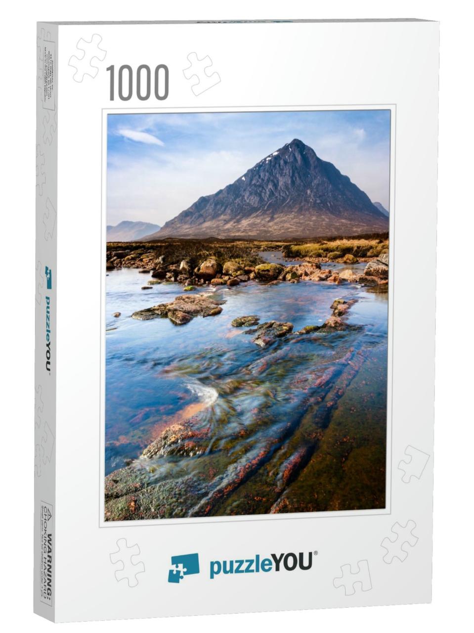 Photo of Scottish Highlands Landscape Scene from the Rive... Jigsaw Puzzle with 1000 pieces