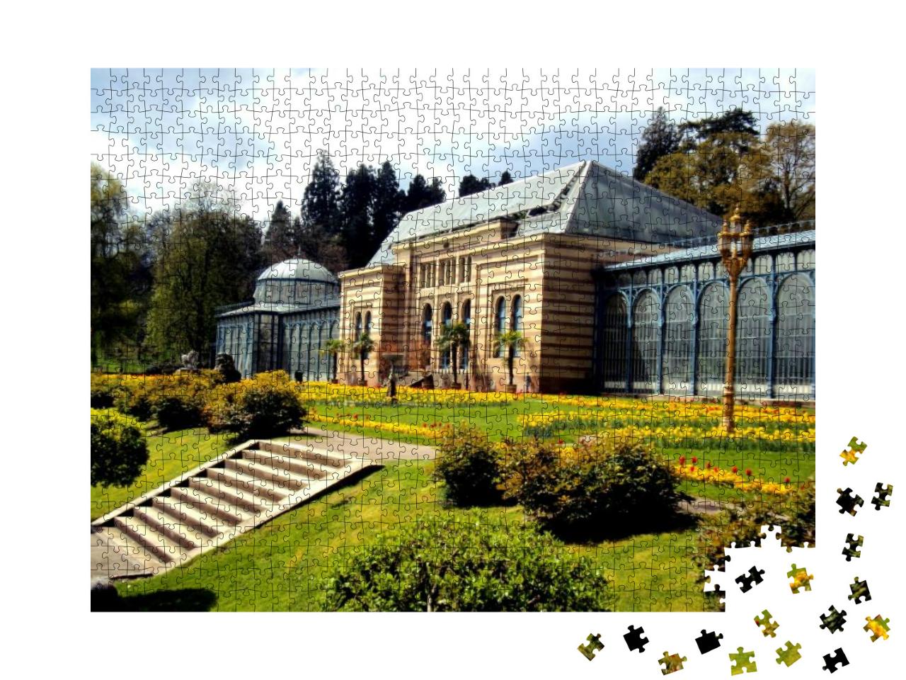 Old Green House in Beautiful Formal Garden. in Public Par... Jigsaw Puzzle with 1000 pieces