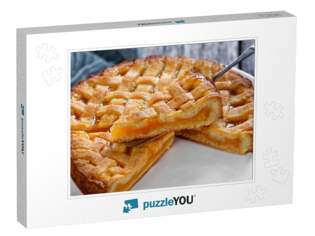 Slices of Apricot Shortcrust Pie with a Lattice Pie Crust... Jigsaw Puzzle