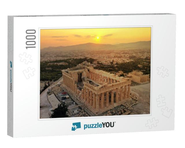 Aerial Drone Photo of Iconic Acropolis Hill & the Unique... Jigsaw Puzzle with 1000 pieces