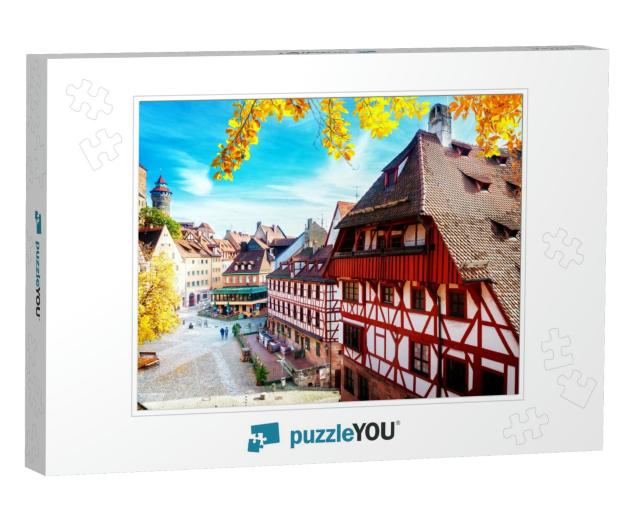 Old Town of Nuremberg At Sunny Fall Day, Germany At Fall... Jigsaw Puzzle