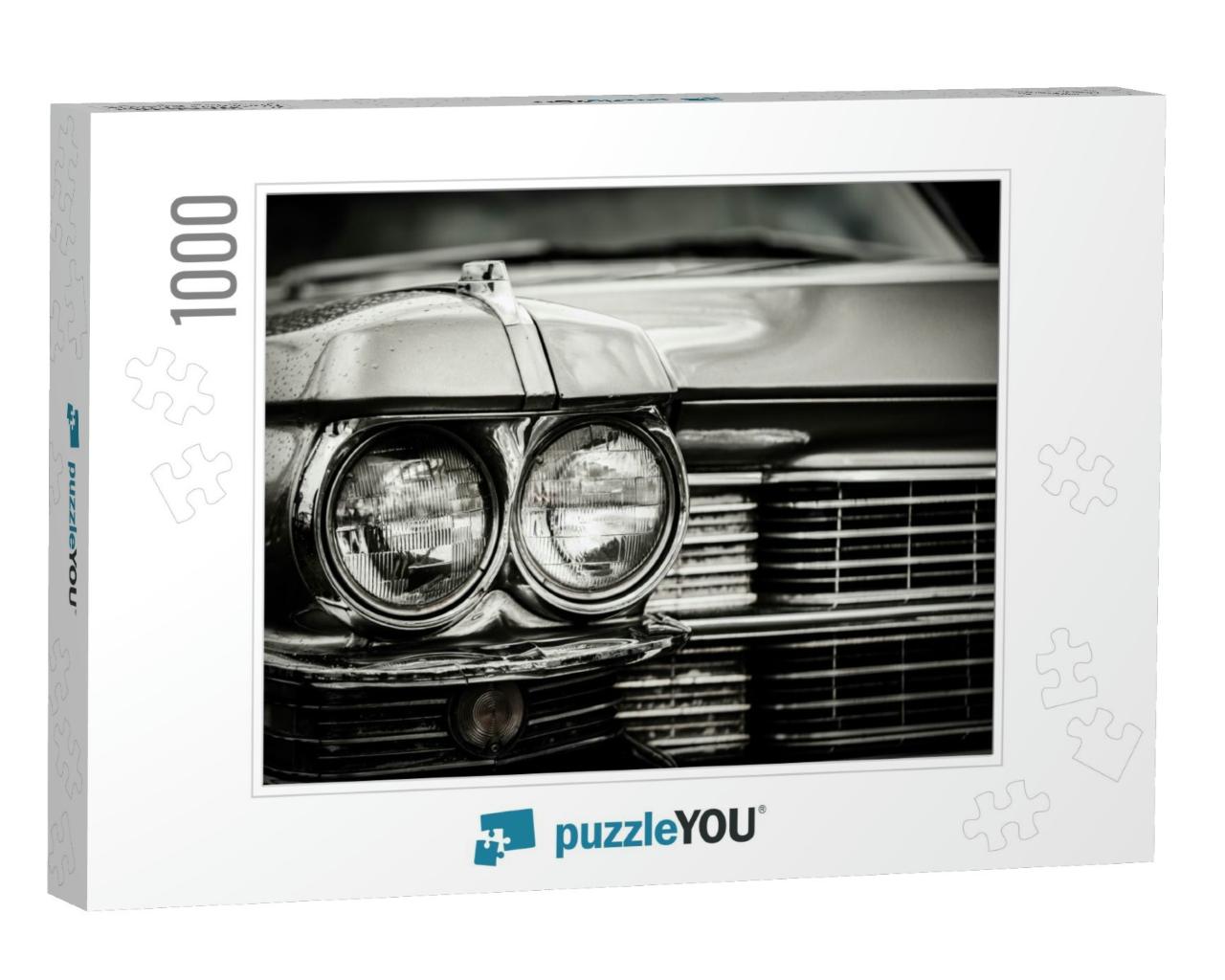 Close Up Detail of Restored Classic American Car. Focus o... Jigsaw Puzzle with 1000 pieces