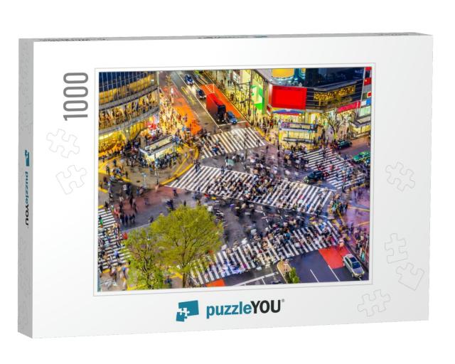 Tokyo, Japan View of Shibuya Crossing, One of the Busiest... Jigsaw Puzzle with 1000 pieces