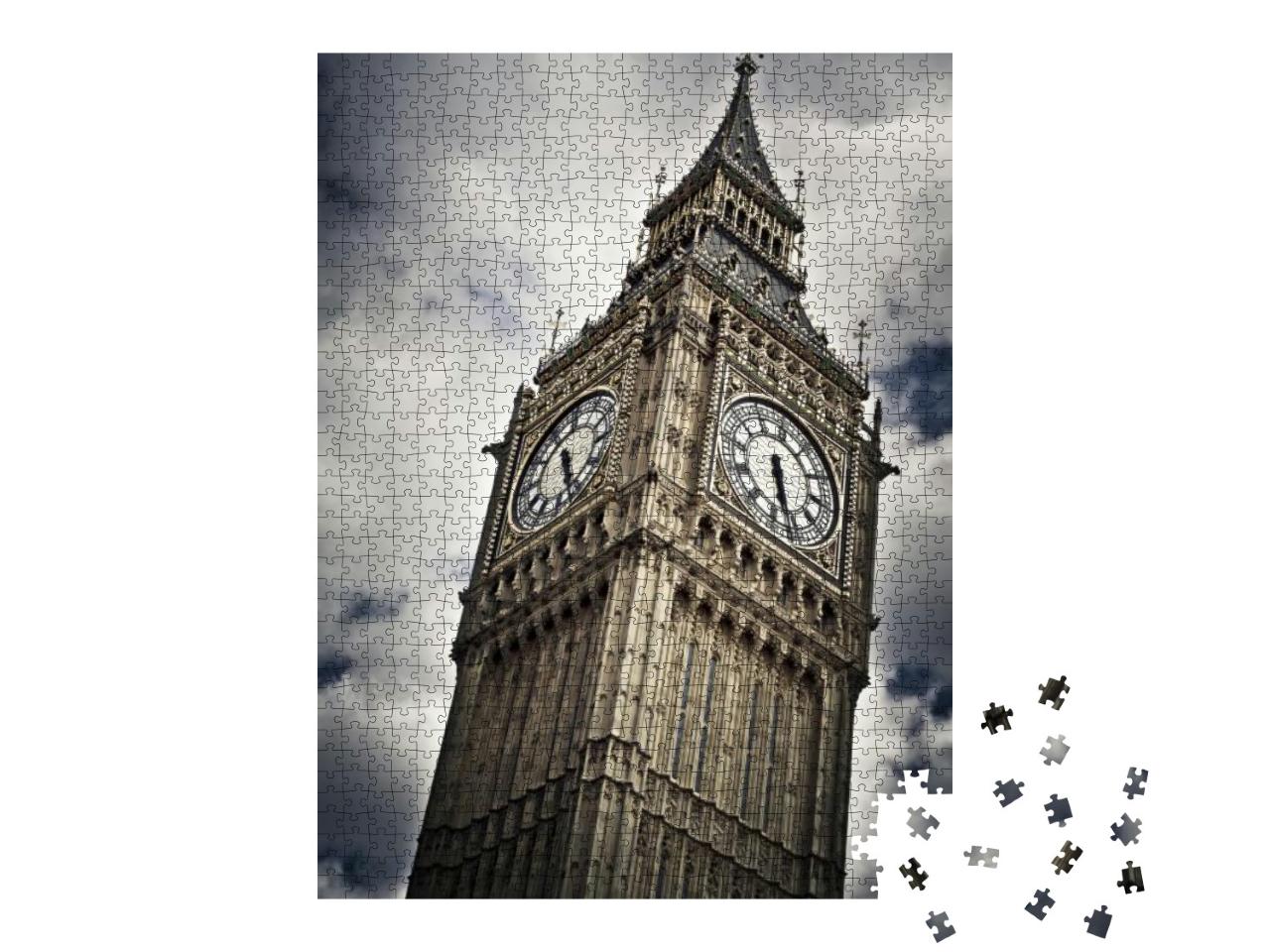 Big Ben Against Cloudy Sky... Jigsaw Puzzle with 1000 pieces