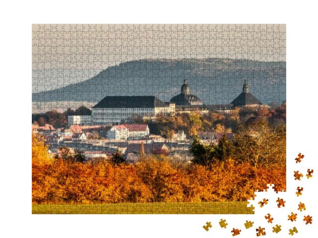 View from the Krahnberg to the Residence City of Gotha wi... Jigsaw Puzzle with 1000 pieces
