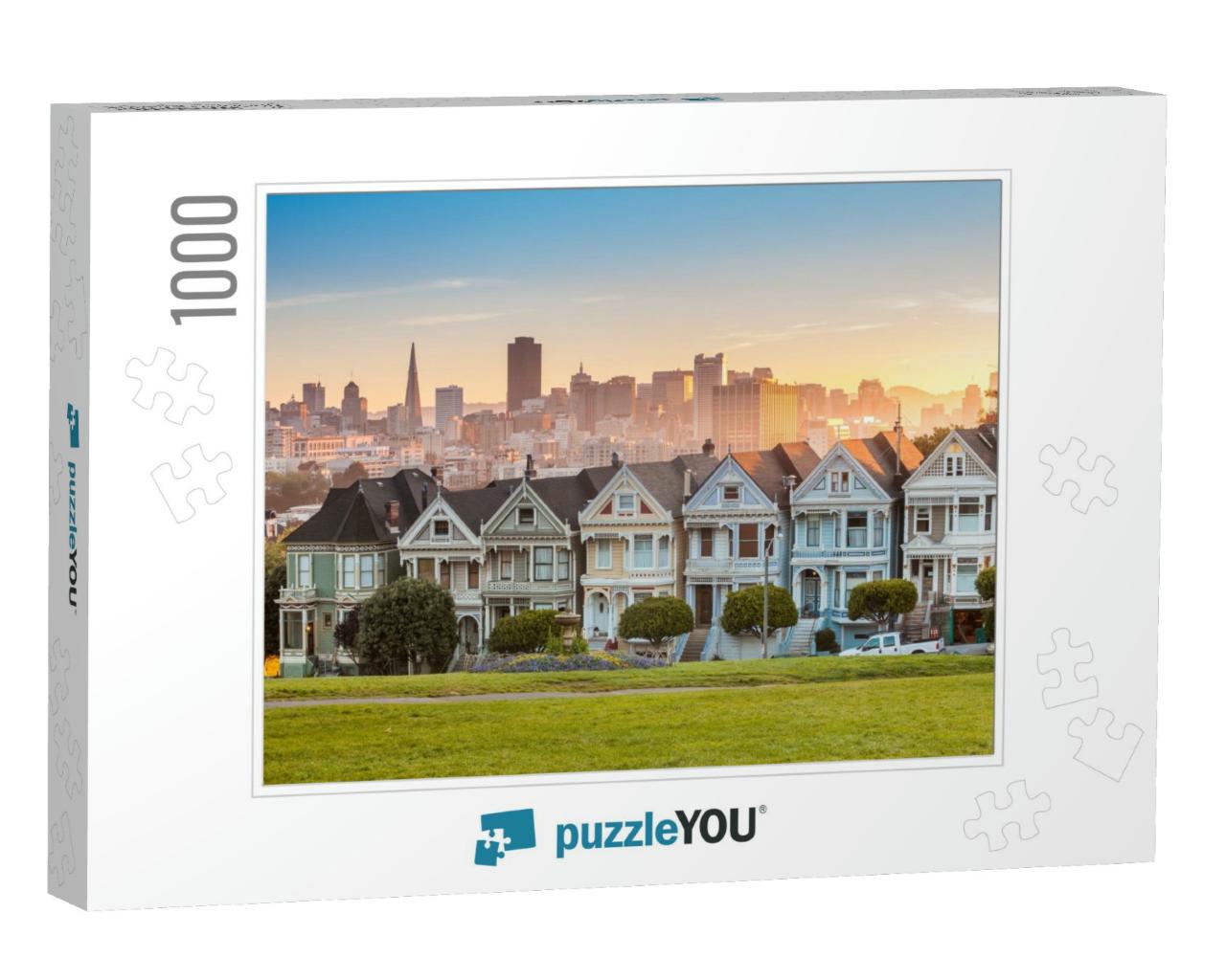 The Painted Ladies of San Francisco Alamo Square Victoria... Jigsaw Puzzle with 1000 pieces
