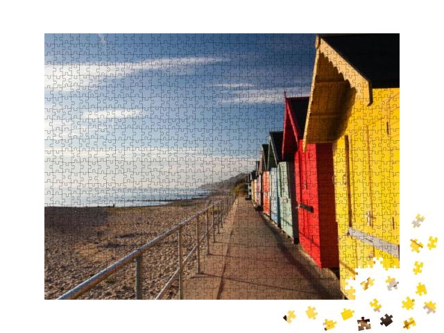 Colorful Beach Huts on the Cromer Beach... Jigsaw Puzzle with 1000 pieces