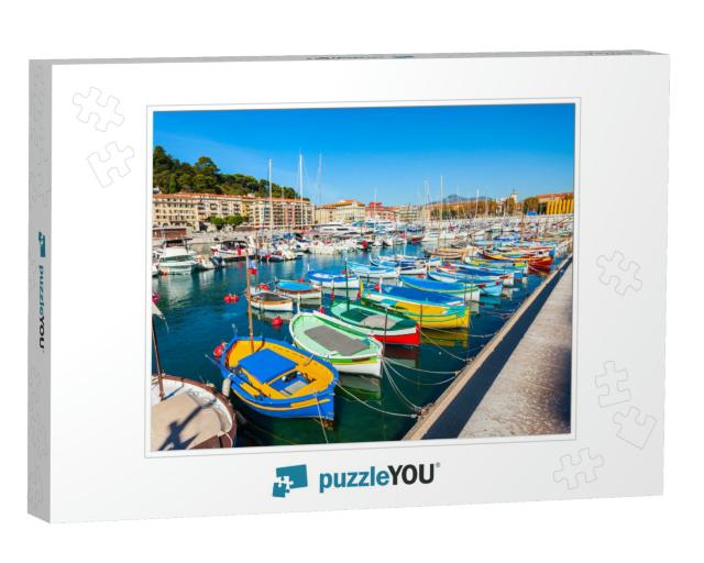Nice Port with Boats & Yachts. Nice is a City Located on... Jigsaw Puzzle