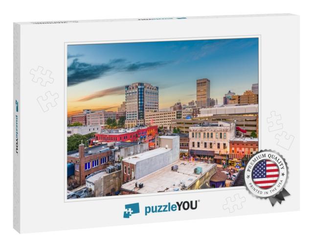 Memphis, Tennessee, USA Downtown City Skyline Over Beale S... Jigsaw Puzzle