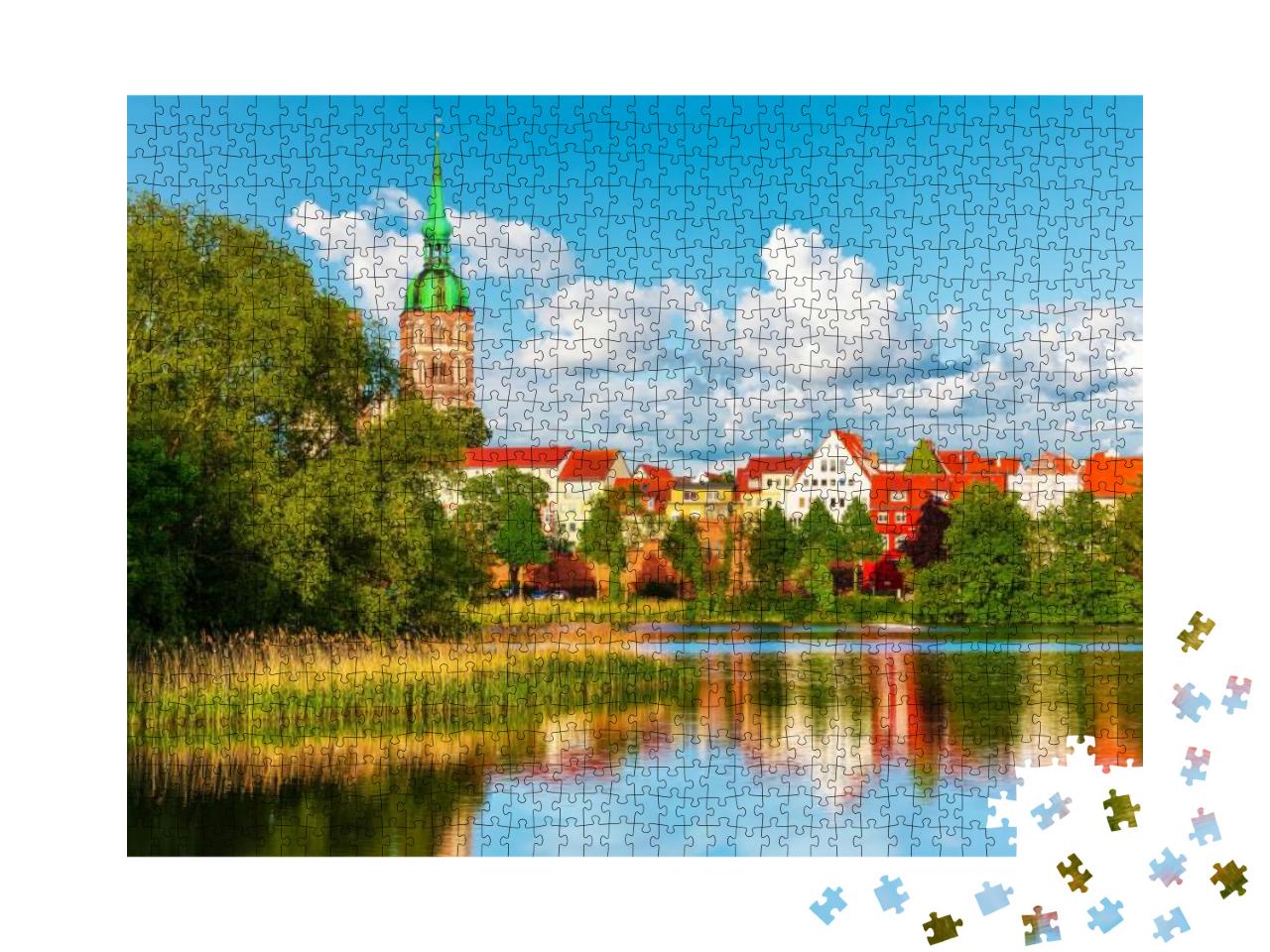 Scenic Summer Panorama of the Old Town Pier Architecture... Jigsaw Puzzle with 1000 pieces
