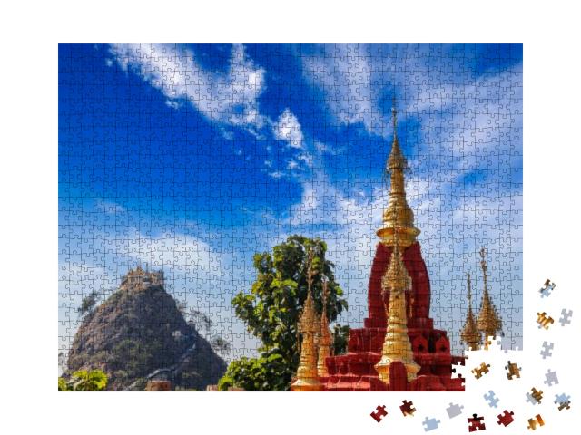 Popa Mount in Myanmar... Jigsaw Puzzle with 1000 pieces
