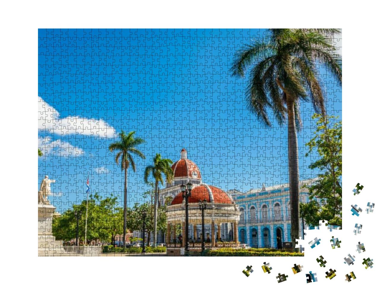Cienfuegos Jose Marti Central Park with Palms & Historica... Jigsaw Puzzle with 1000 pieces