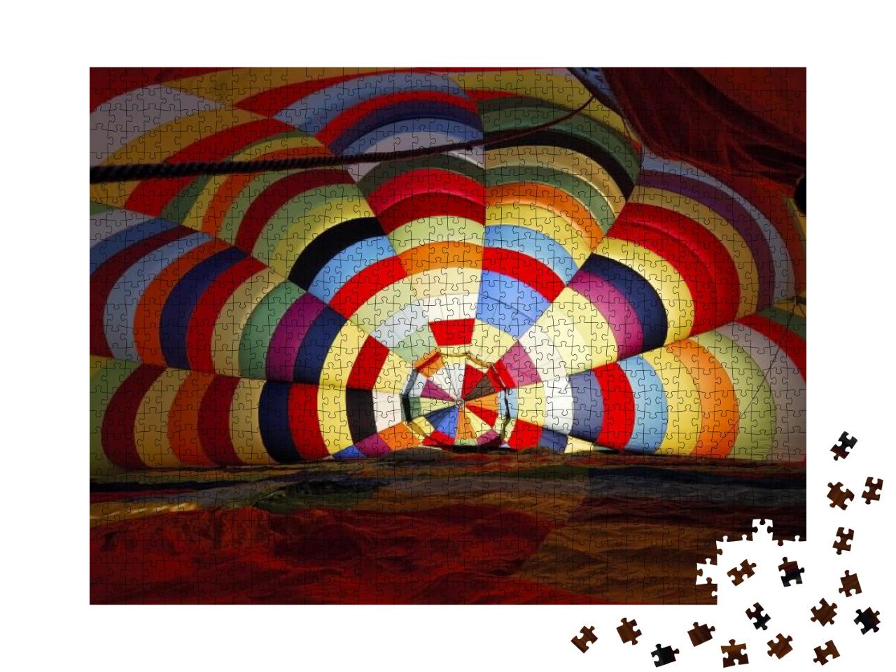 Hot Air Balloon, Winter Season... Jigsaw Puzzle with 1000 pieces