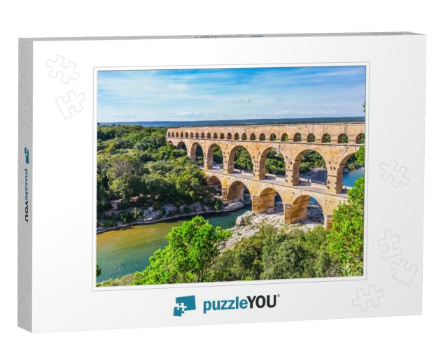 Three-Tiered Aqueduct Pont Du Gard Was Built in Roman Tim... Jigsaw Puzzle