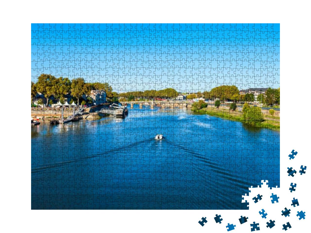 Angers & Maine River Aerial Panoramic View. Angers is a C... Jigsaw Puzzle with 1000 pieces