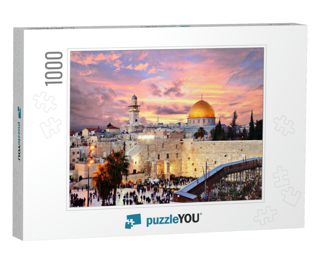 Skyline of the Old City At the Western Wall & Temple Moun... Jigsaw Puzzle with 1000 pieces