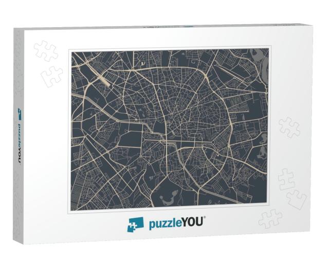 Vector Map of the City of Bucharest, Romania... Jigsaw Puzzle