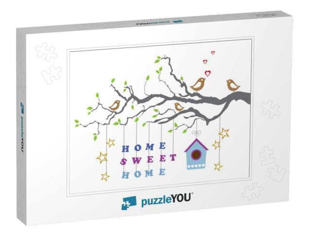 Home Sweet Home Moving-In New House Greeting Card... Jigsaw Puzzle