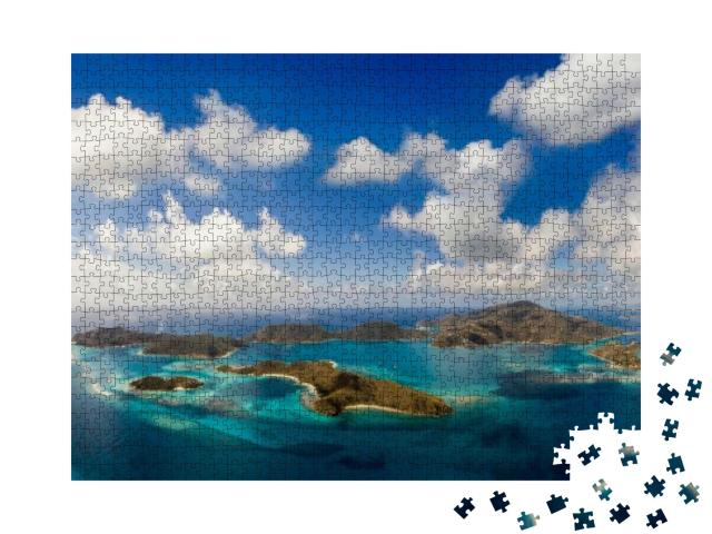 Aerial View of Tropical Islands in the British Virgin Isl... Jigsaw Puzzle with 1000 pieces