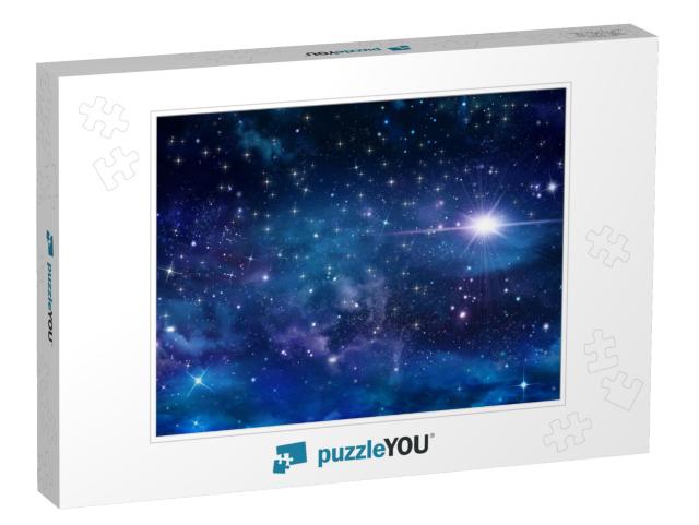 Beautiful Background of the Night Sky with Stars... Jigsaw Puzzle