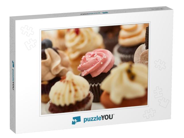 Many Different Cupcakes with Decorations & Toppings in a... Jigsaw Puzzle